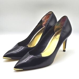 Ted Baker Black Leather Wishiri Pump size 10